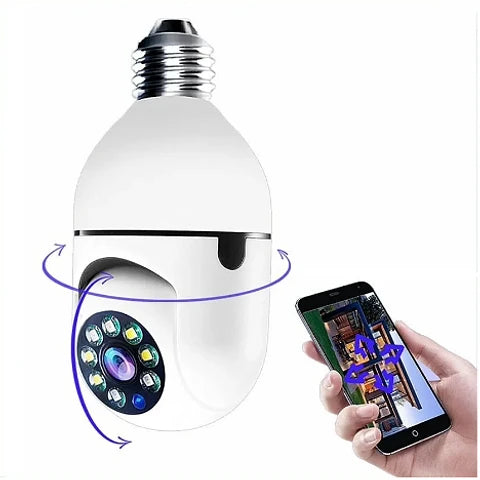 Cámara Ampolleta WiFi - Seguridad 360° Visión Nocturna