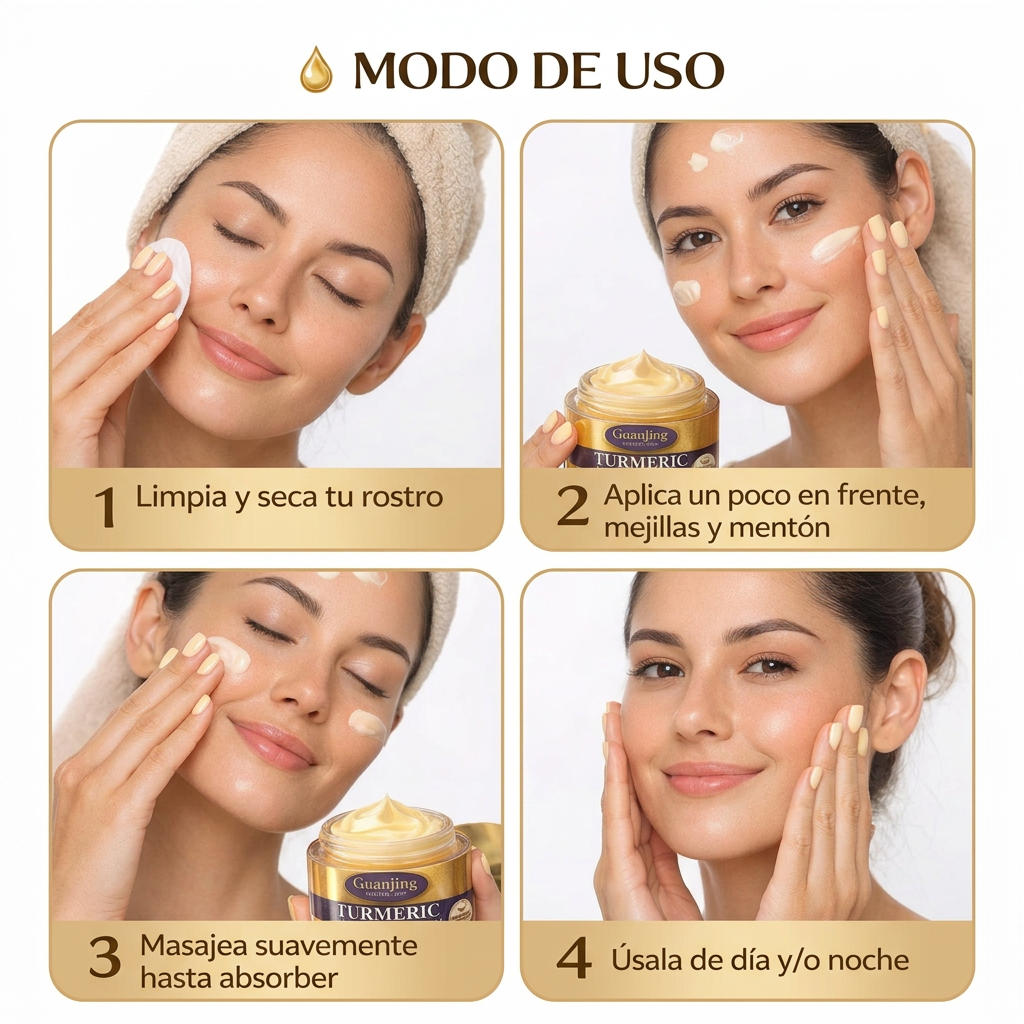 Crema Facial De Curcuma 50 Ml Antiedad