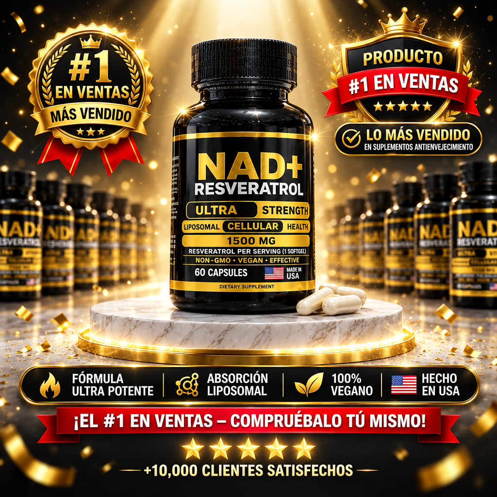 NAD+ Resveratrol Americano 60 Cápsulas — Antioxidante y Longevidad Celular