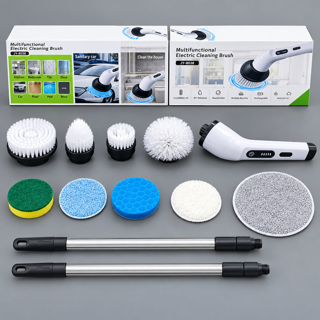Cepillo Eléctrico de Limpieza 7 en 1 — Recargable Multiuso Baño y Cocina