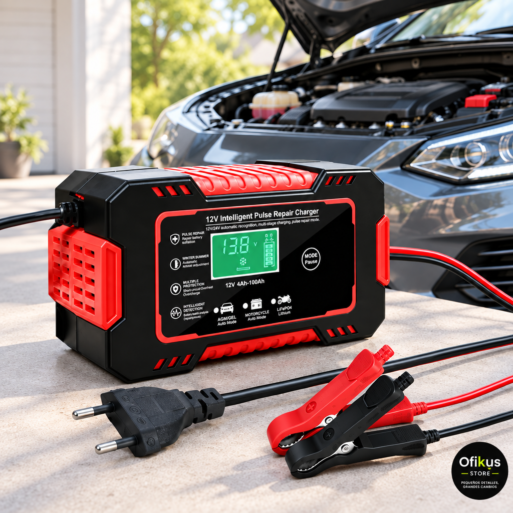 Cargador De Bateria Para Coche 12v