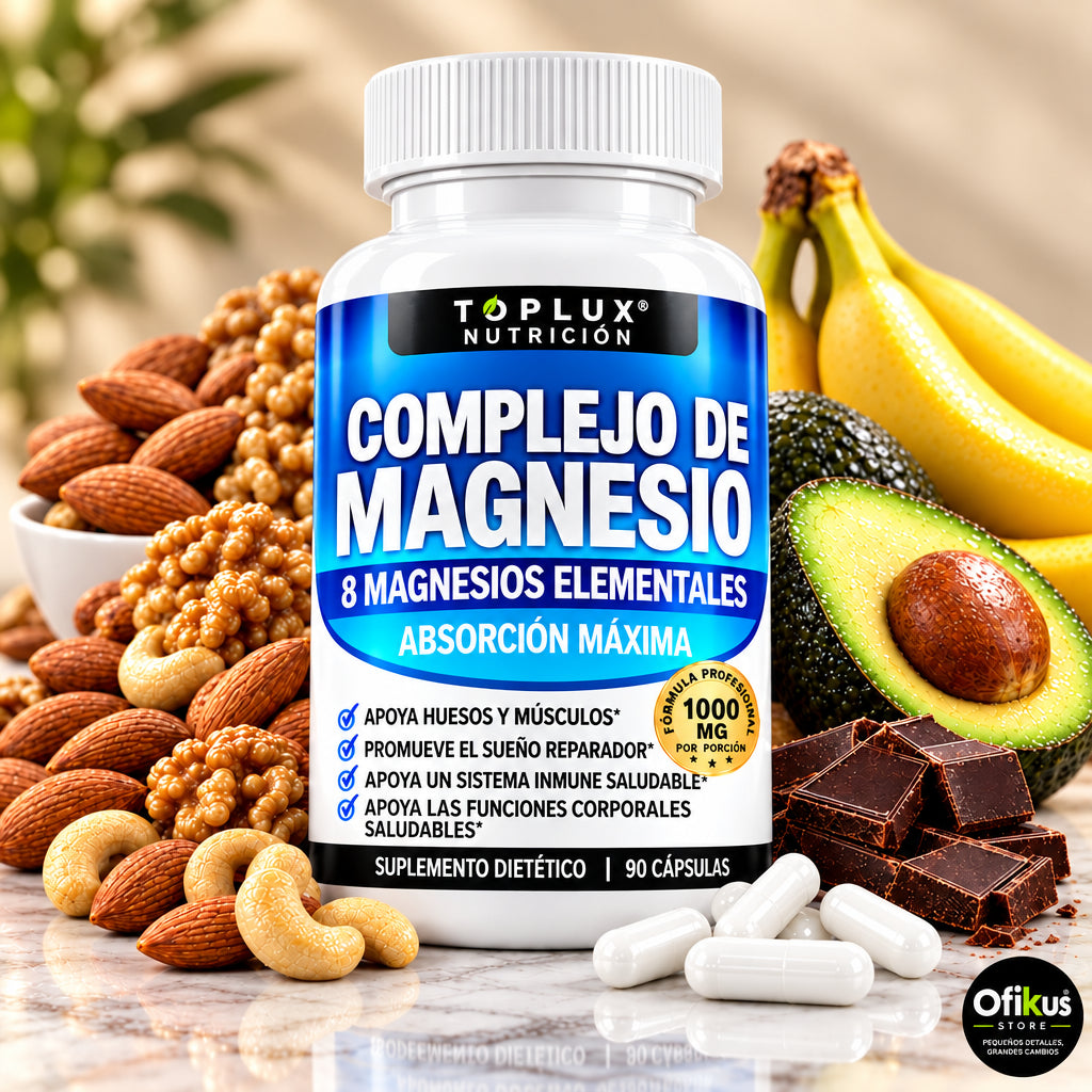 Magnesio Suplemento 8 Elemental 1000mg