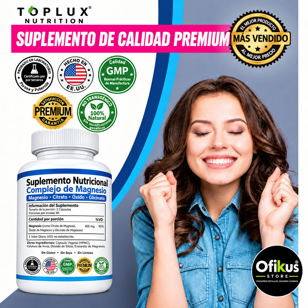 Magnesio Suplemento 8 Elemental 1000mg