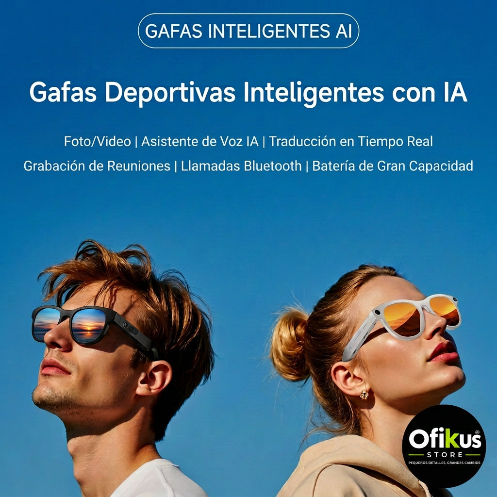 Lentes Inteligentes Con Camara Hd Ai  COLOR BLANCO