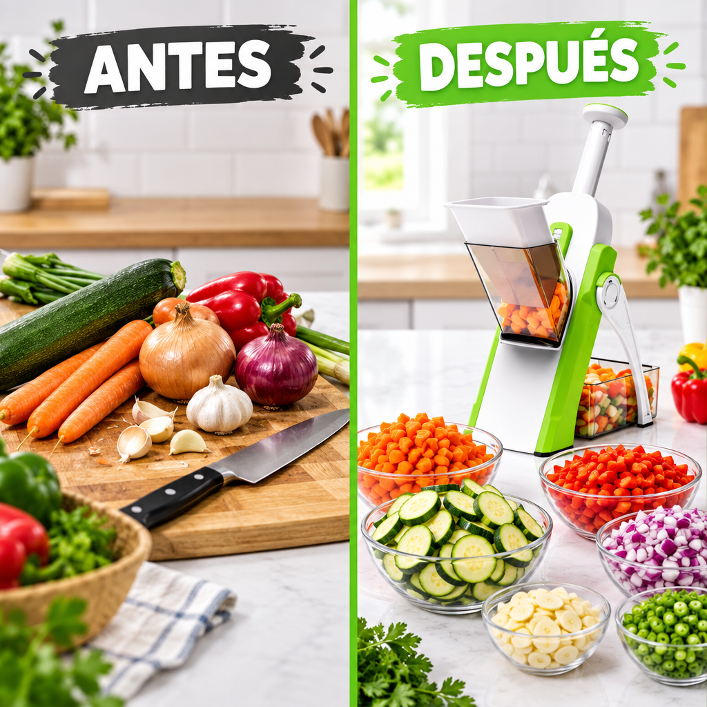 Antes y Después — Picador de Verduras