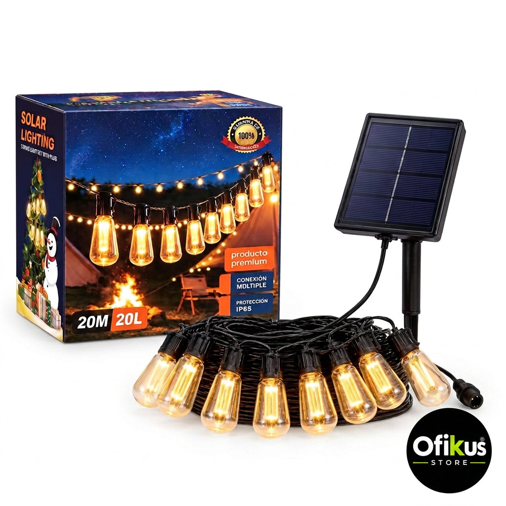 Guirnalda Solar 20m 20 Ampolletas Dg
