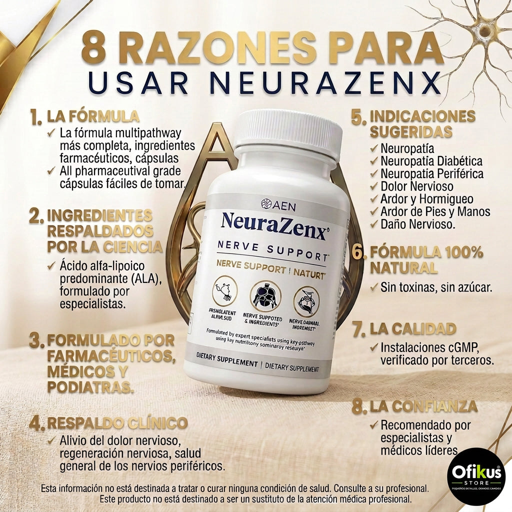 NeuraZenx Nerve Support – 60 cápsulas
