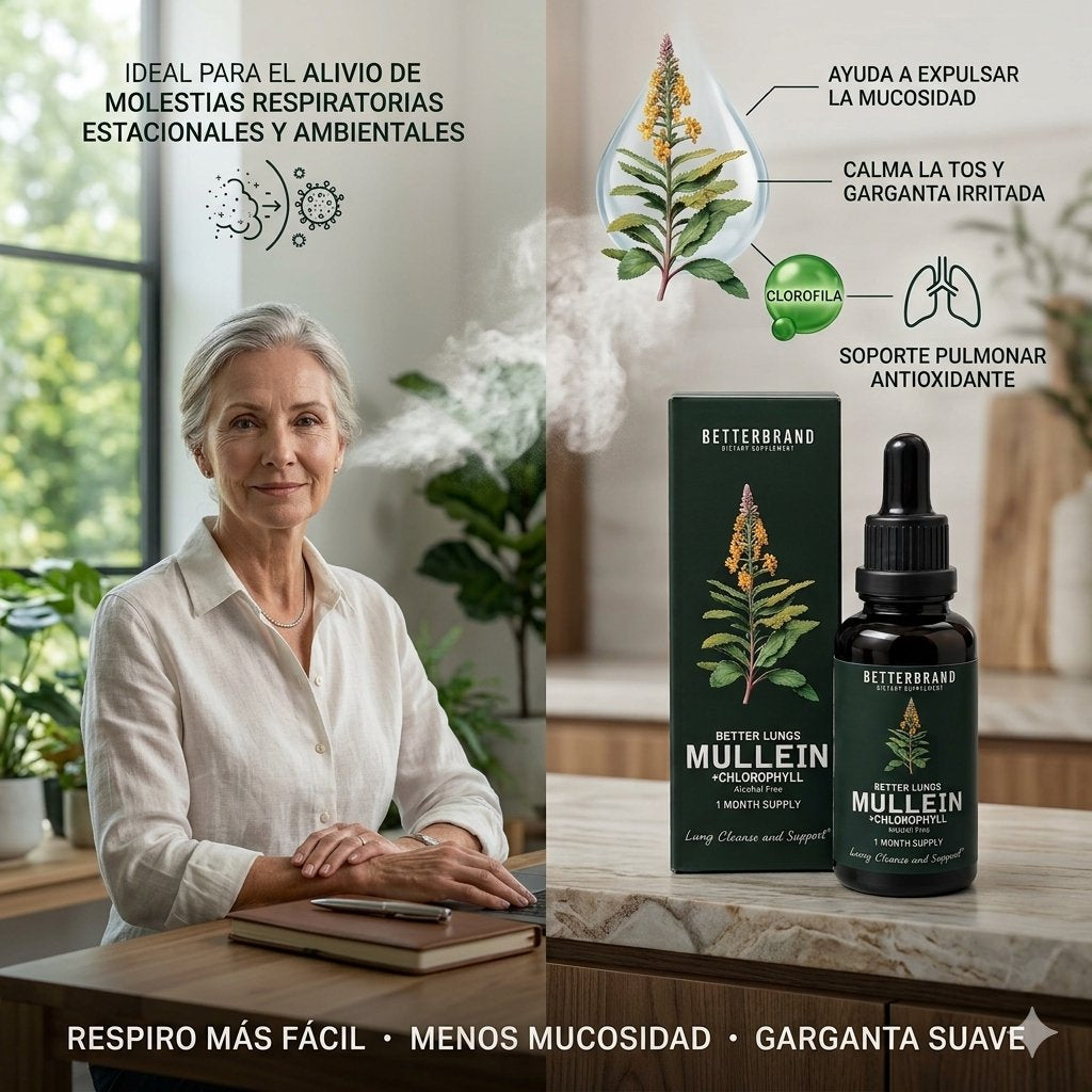 Betterbrand Mullein Detox Pulmonar 60ml — Limpieza y Salud Respiratoria