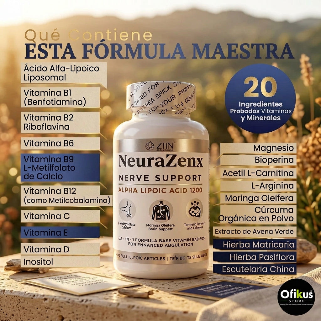 NeuraZenx Nerve Support – 60 cápsulas