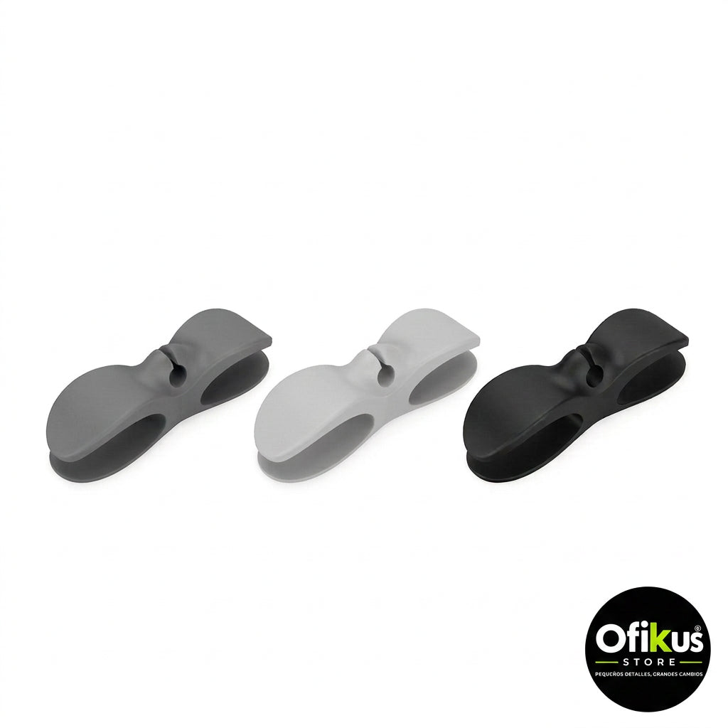 Organizador de Cables Magnético Pack 3 Unidades — Escritorio sin Enredos