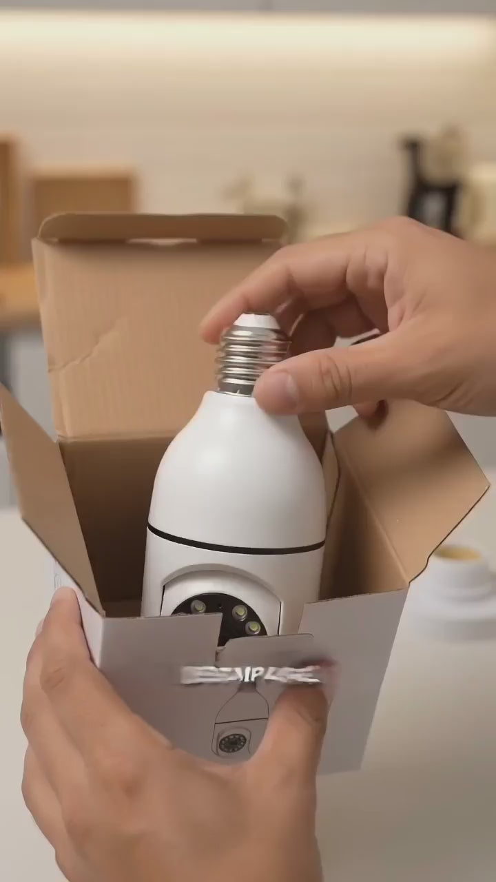 Cámara Ampolleta WiFi - Seguridad 360° Visión Nocturna