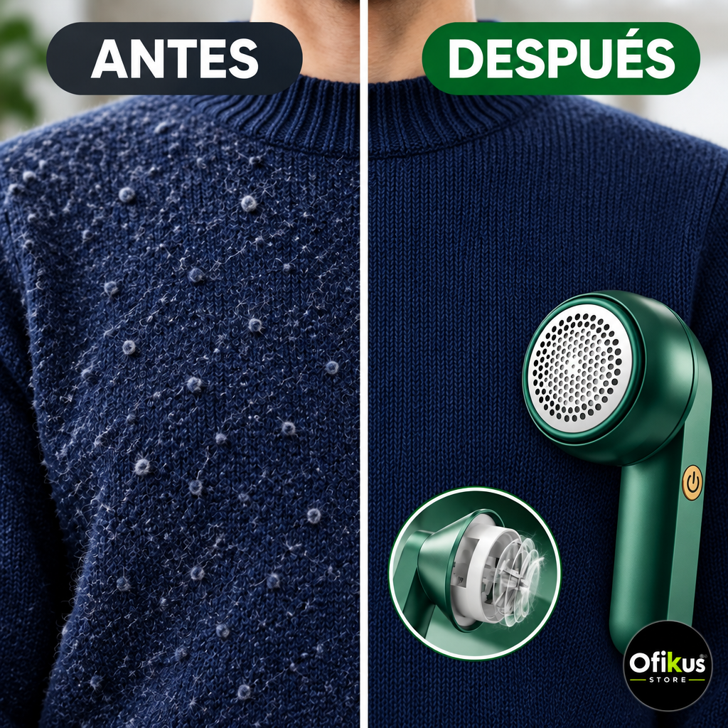 Quita pelusas antes después